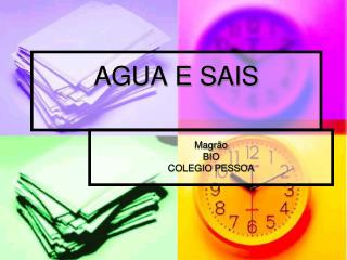 AGUA E SAIS