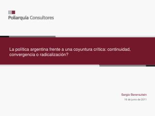 Sergio Berensztein 16 de junio de 2011