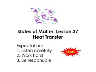 States of Matter: Lesson 37 Heat Transfer