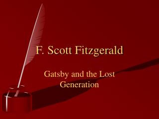 F. Scott Fitzgerald