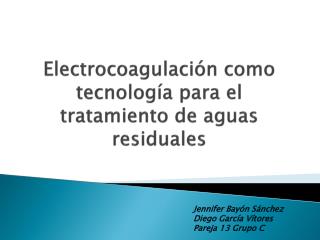 Electrocoagulación como tecnología para el tratamiento de aguas residuales