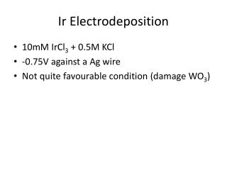 Ir Electrodeposition