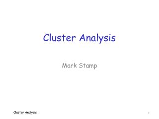 Cluster Analysis