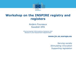 Workshop on the INSPIRE registry and registers