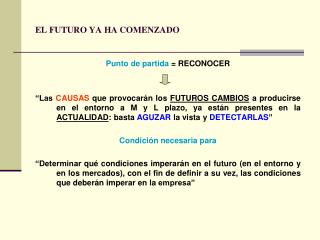 EL FUTURO YA HA COMENZADO