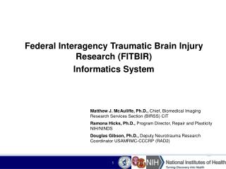 Matthew J. McAuliffe, Ph.D., Chief, Biomedical Imaging Research Services Section (BIRSS) CIT