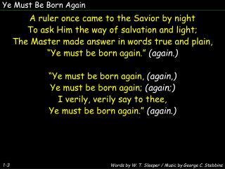 Ye Must Be Born Again