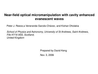 Near-field optical micromanipulation with cavity enhanced evanescent waves