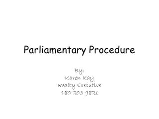 Parliamentary Procedure