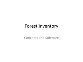 Forest Inventory
