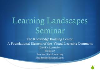 Learning Landscapes Seminar