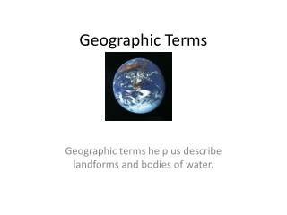 Geographic Terms