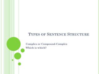 Types of Sentence Structure