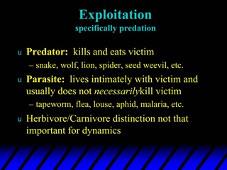 Exploitation specifically predation
