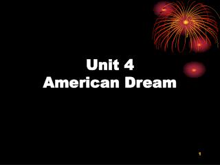 Unit 4 American Dream