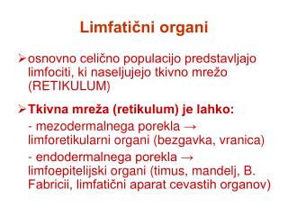 Limfatični organi