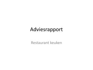 Adviesrapport