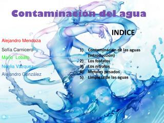 Contaminación del agua