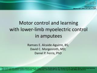 Motor control and learning with lower-limb myoelectric control in amputees