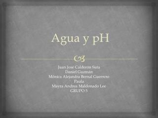 Agua y pH