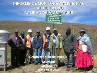 INFORME DE MONITOREO AMBIENTAL PARTICIPATIVO CALIDAD DE AGUA Y AIRE