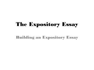 The Expository Essay