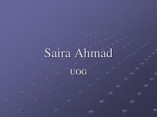 Saira Ahmad