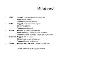 Minta étrend