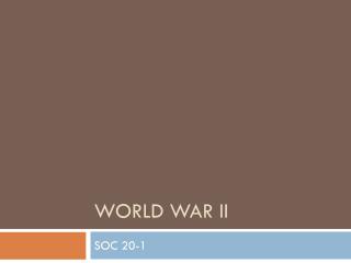 World War II