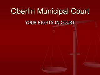 Oberlin Municipal Court