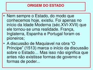 OR IGEM DO ESTADO