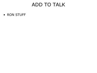 ADD TO TALK