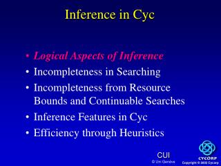 Inference in Cyc