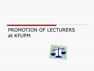 PROMOTION OF LECTURERS at KFUPM