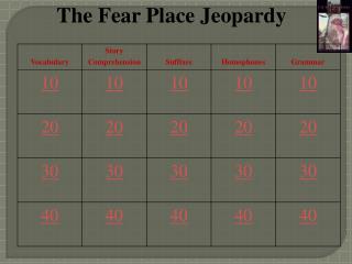 The Fear Place Jeopardy