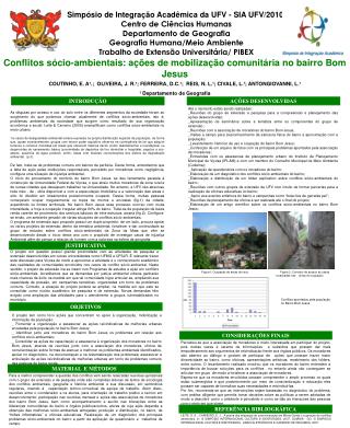 Simpósio de Integração Acadêmica da UFV - SIA UFV/2010 . Centro de Ciências Humanas