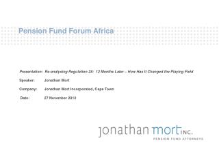 Pension Fund Forum Africa