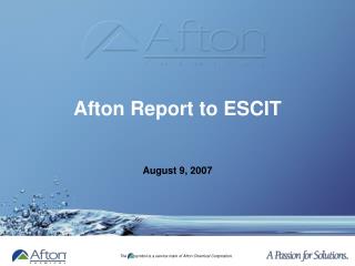 Afton Report to ESCIT