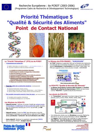 Le PCN-PT5 &quot;Qualité &amp; Sécurité des Aliments&quot;