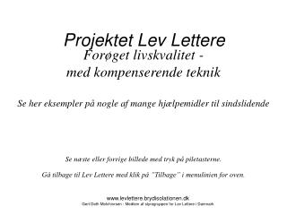 Projektet Lev Lettere