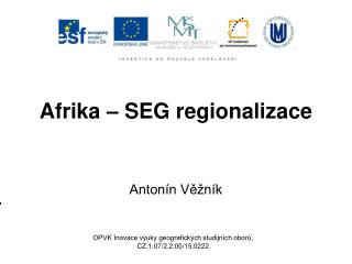 Afrika – SEG regionalizace