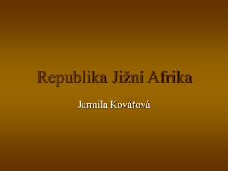 Republika Jižní Afrika