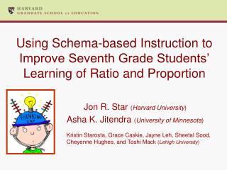 Using Schema-based Instruction to Improve Seventh Grade Students’ Learning of Ratio and Proportion