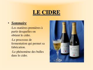 LE CIDRE