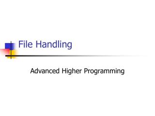 File Handling