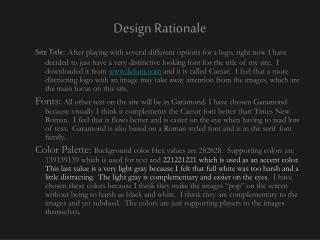 Design Rationale