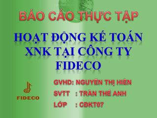 BÁO CÁO THỰC TẬP