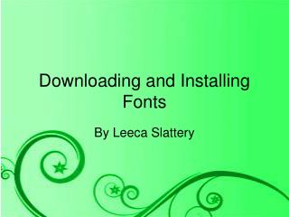 Downloading and Installing Fonts