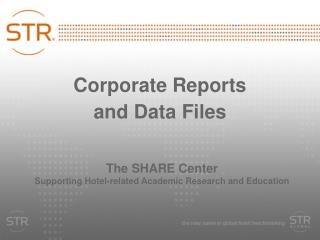 Corporate Reports and Data Files