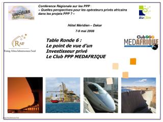 Conférence Régionale sur les PPP :